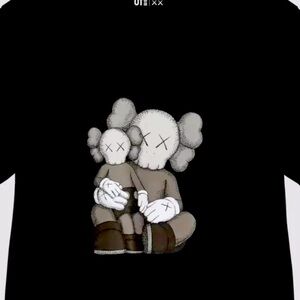 Uniqlo x KAWS Phaidon Shirt Blk Medium New missing paper tag